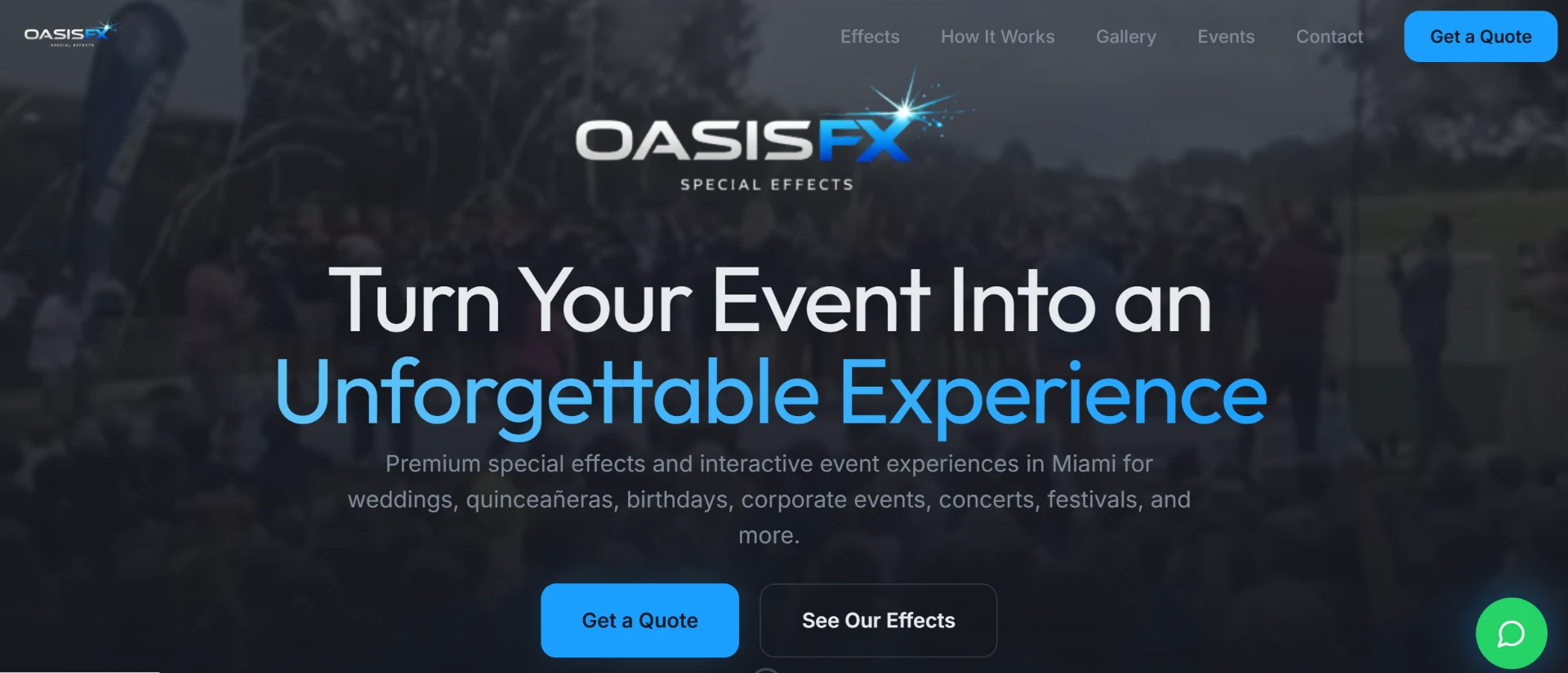Vista previa de Oasis FX Events