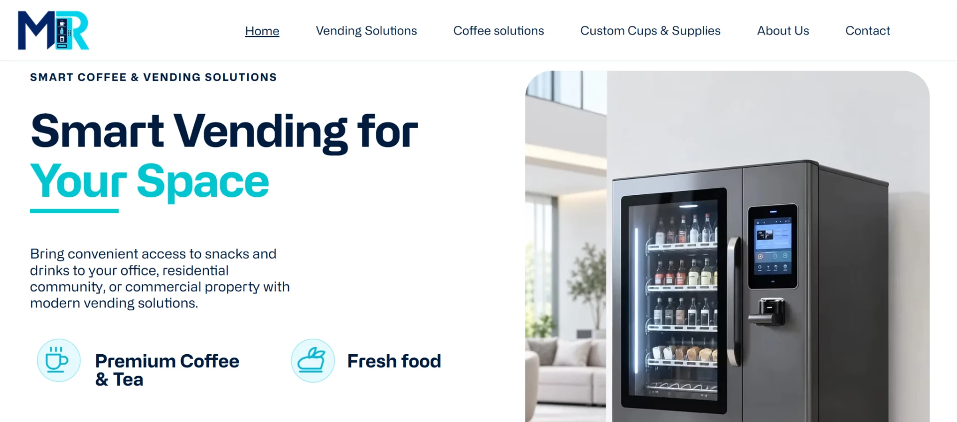 Página web corporativa de vending y café Mr Smart Vending Solutions